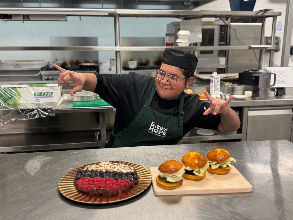 Bite of hope culinary institute student