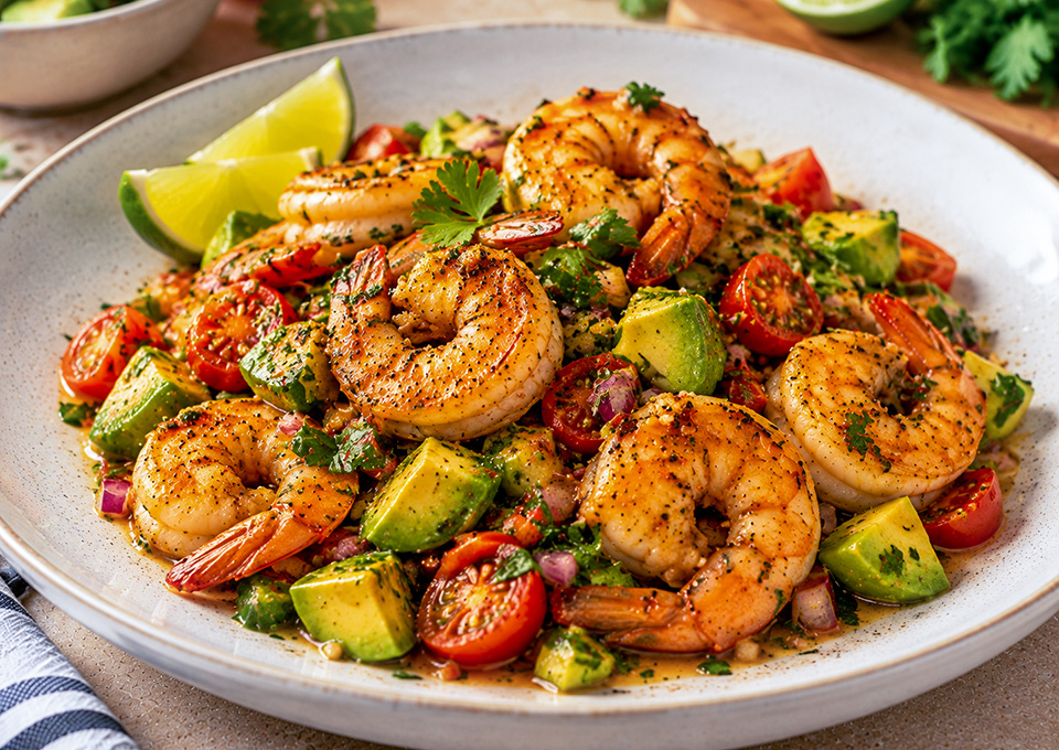 Z Aromatic Garlic-Lime Shrimp Skillet
